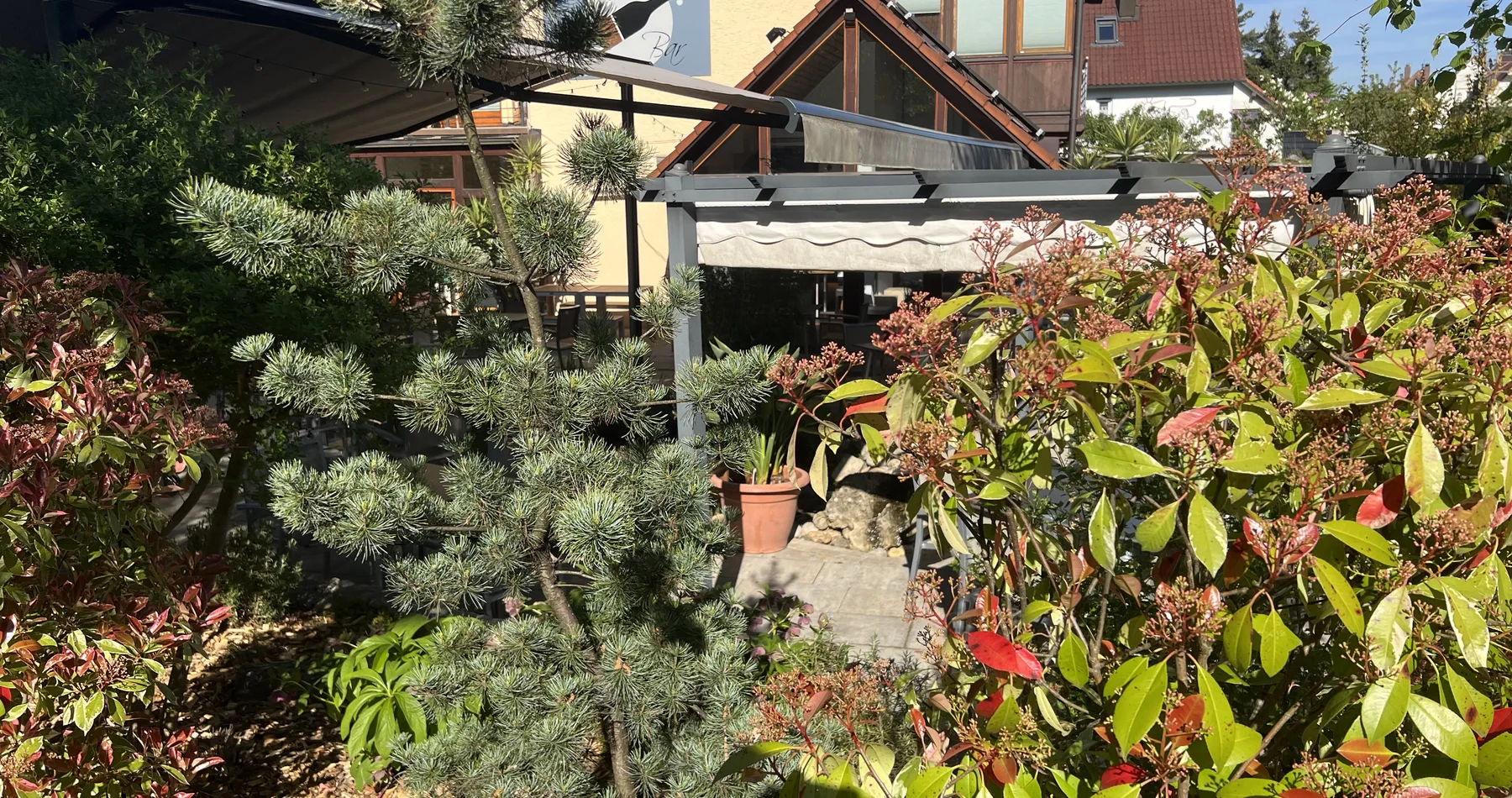Terrasse der CaféBar Veitsbronn